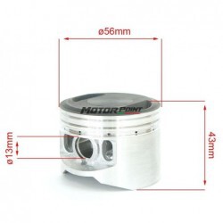 Pistom ø56mm + Segmentos - YX 140/149cc