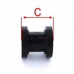 Chain roller teflon - ø8mm Red