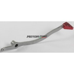 Brake pedal grey CNC Red