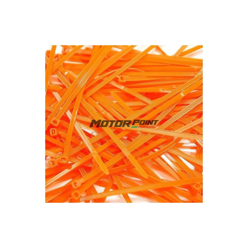 Collier de Serrage - 2.5x200mm - Orange Fluo