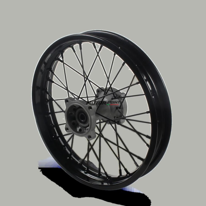 copy of 14" rear steel rim Racing - Black axle ø15mm