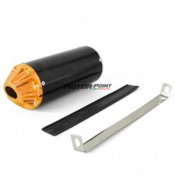 Exhaust muffler CNC - Black / Gold - ø32mm
