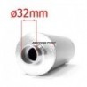 Exhaust muffler CNC - Black / Red - ø32mm