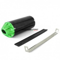 Exhaust muffler CNC - Black / Green - ø28mm