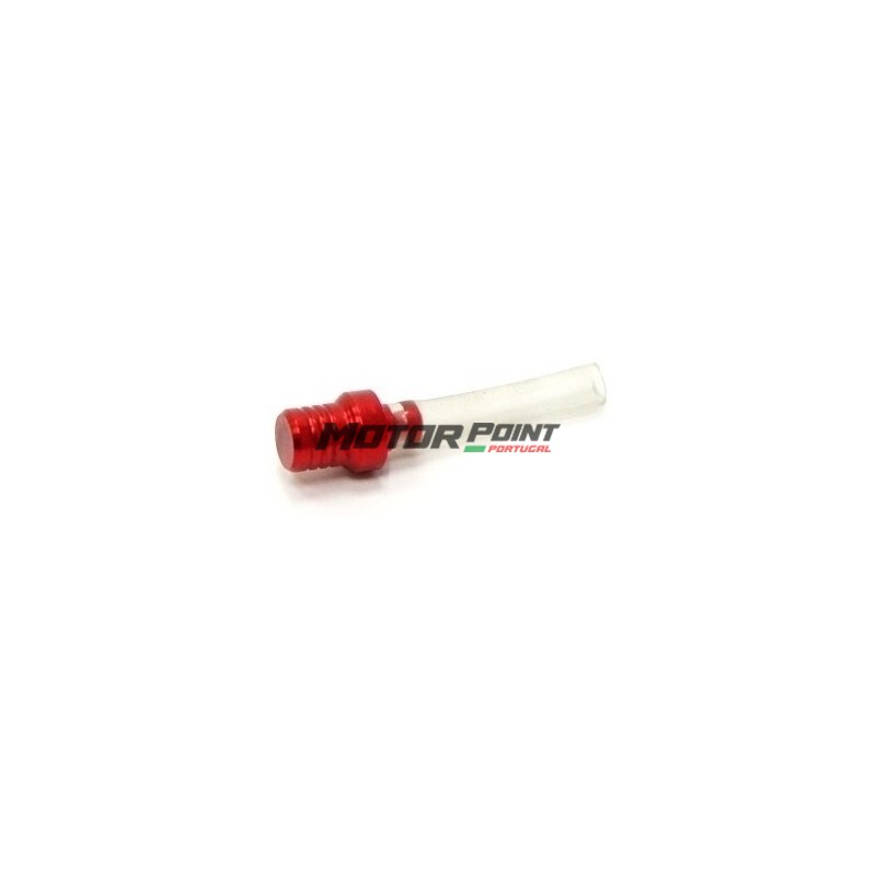 Tubo Respirador/Tampão Combustível Anodizado - Vermelho